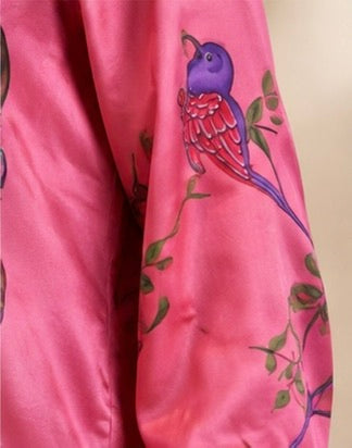 Pop Art Printed Satin Shirt & Pants Co-ord Set